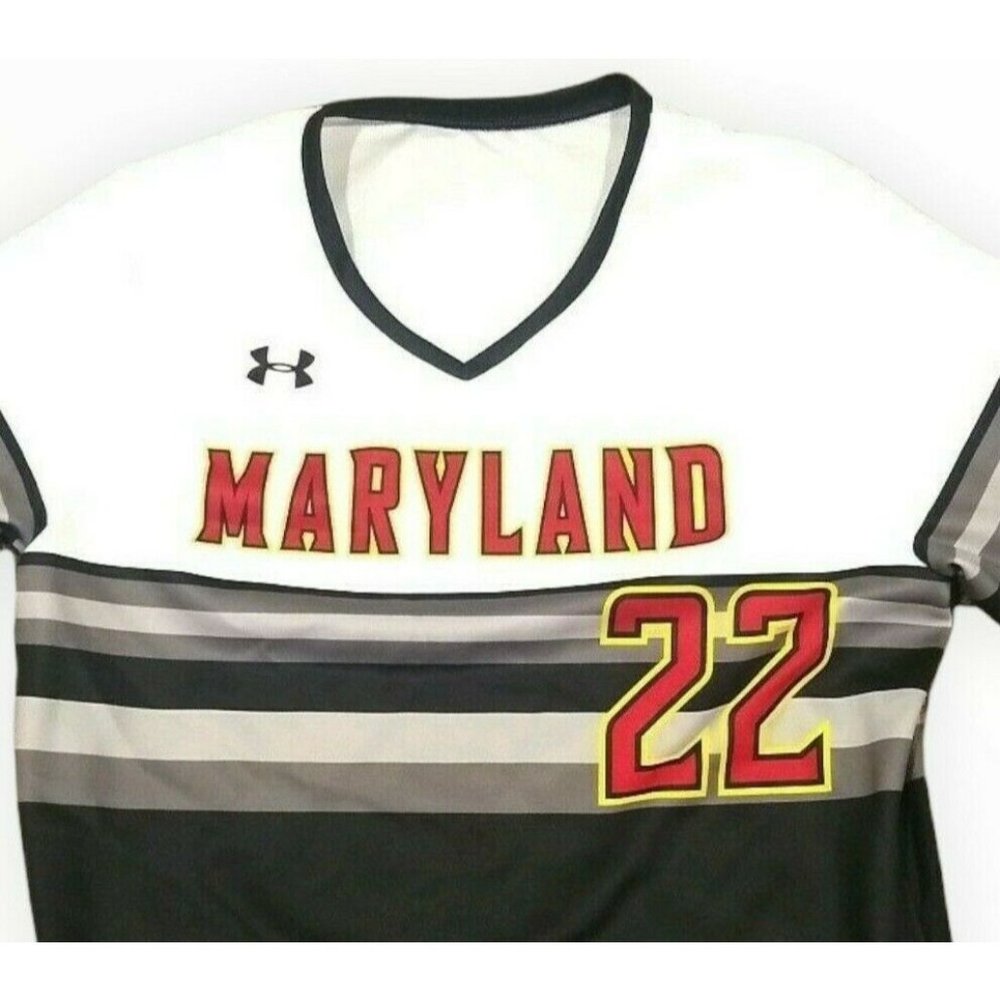 Under Armour Maryland Terrapins ArmourFuse Softball Jersey Black Medium Women - Picture 2 of 4